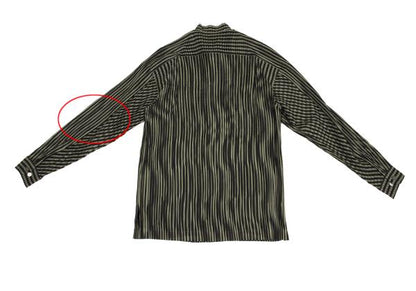 ISSEY MIYAKE MEN Pleated Stripe Band Shirt Black Size M