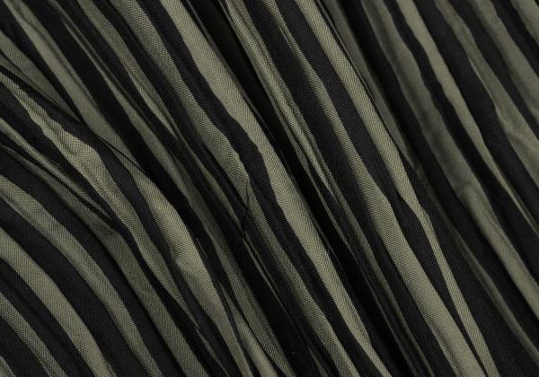 ISSEY MIYAKE MEN Pleated Stripe Band Shirt Black Size M