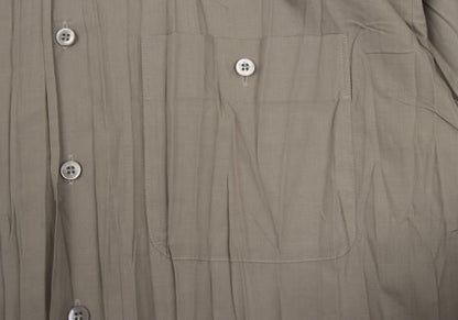 ISSEY MIYAKE MEN Wrinkle Pleat Band Collar Shirt Gray Size M