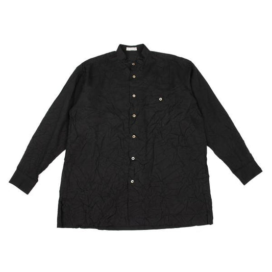 ISSEY MIYAKE MEN Poly Wrinkled Band Shirt Black Size M