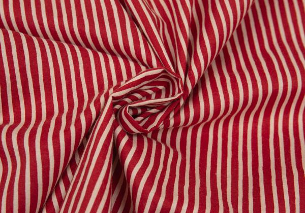 ISSEY MIYAKE MEN Cotton Stripe Band Collar Shirt Red Size 2
