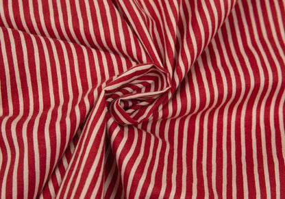 ISSEY MIYAKE MEN Cotton Stripe Band Collar Shirt Red Size 2