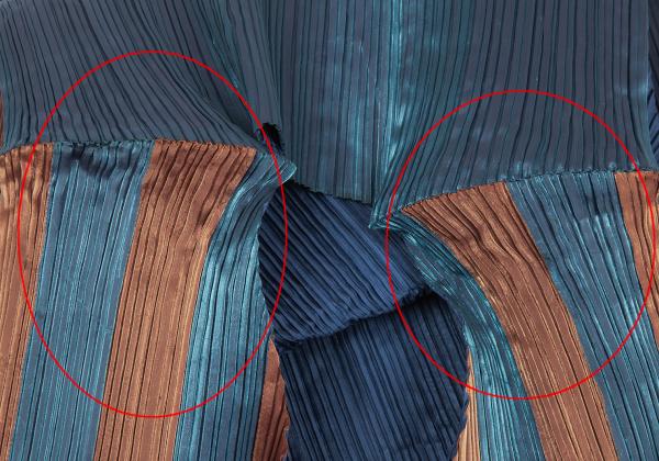 ISSEY MIYAKE MEN Metallic Pleated Vest Blue/Orange Size M