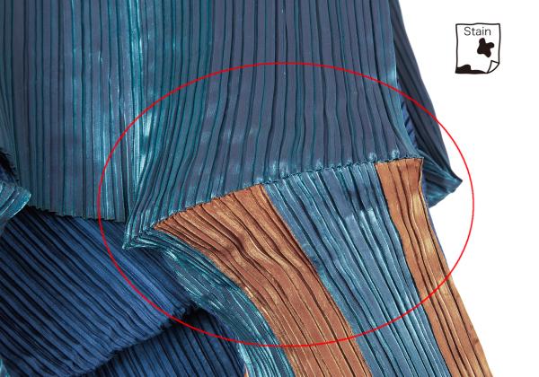 ISSEY MIYAKE MEN Metallic Pleated Vest Blue/Orange Size M