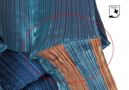 ISSEY MIYAKE MEN Metallic Pleated Vest Blue/Orange Size M