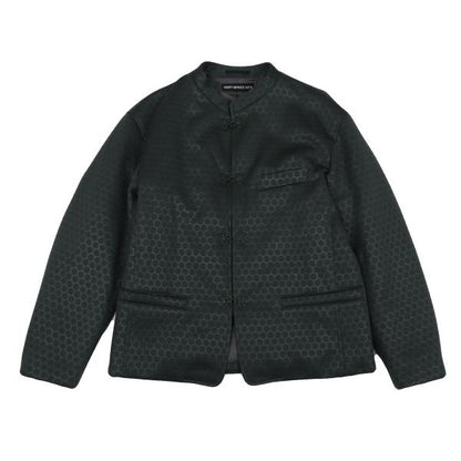 ISSEY MIYAKE MEN Hexagon Embossed Jacket Green Size 2