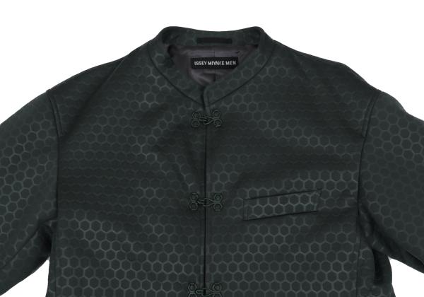 ISSEY MIYAKE MEN Hexagon Embossed Jacket Green Size 2