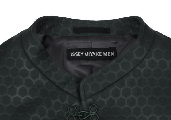 ISSEY MIYAKE MEN Hexagon Embossed Jacket Green Size 2