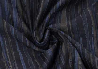 ISSEY MIYAKE MEN Blue Cotton Poly Bleed Stripe Jacket Size 2