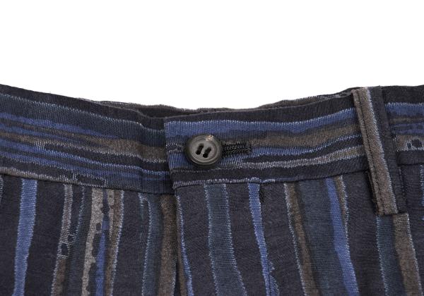ISSEY MIYAKE MEN Cotton Poly Blurred Pants Blue Size 2