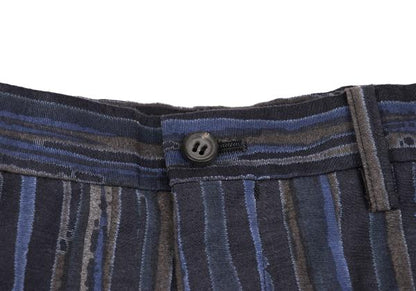 ISSEY MIYAKE MEN Cotton Poly Blurred Pants Blue Size 2