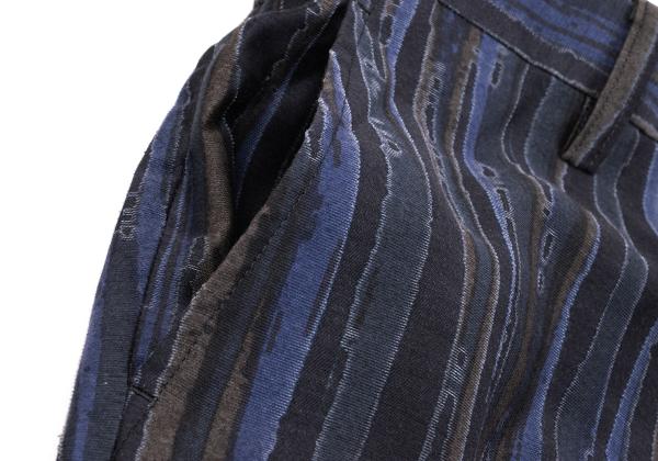 ISSEY MIYAKE MEN Cotton Poly Blurred Pants Blue Size 2