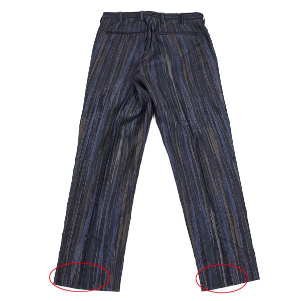 ISSEY MIYAKE MEN Cotton Poly Blurred Pants Blue Size 2