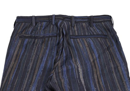 ISSEY MIYAKE MEN Cotton Poly Blurred Pants Blue Size 2