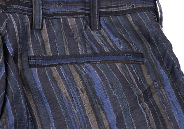 ISSEY MIYAKE MEN Cotton Poly Blurred Pants Blue Size 2
