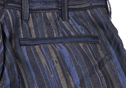 ISSEY MIYAKE MEN Cotton Poly Blurred Pants Blue Size 2