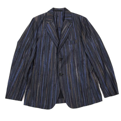 ISSEY MIYAKE MEN Cotton Poly Bleed Stripe Pants Blue Size 2