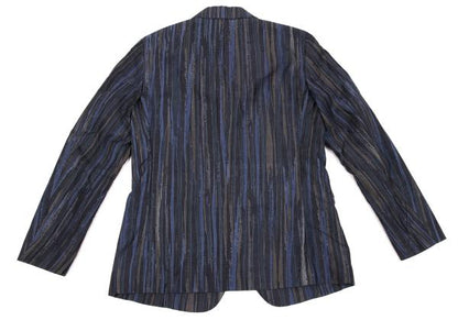 ISSEY MIYAKE MEN Cotton Poly Bleed Stripe Pants Blue Size 2