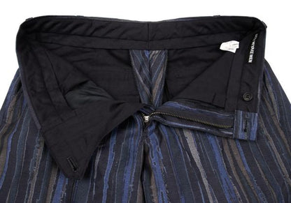 ISSEY MIYAKE MEN Cotton Poly Bleed Stripe Pants Blue Size 2