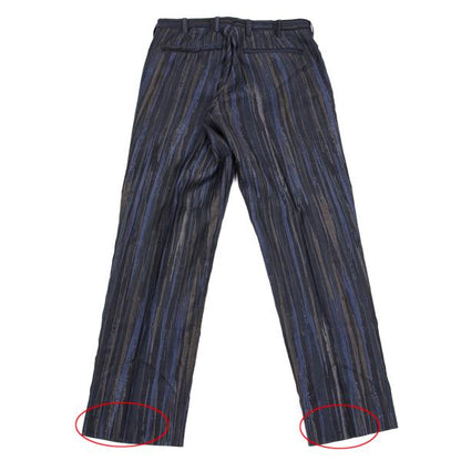 ISSEY MIYAKE MEN Cotton Poly Bleed Stripe Pants Blue Size 2