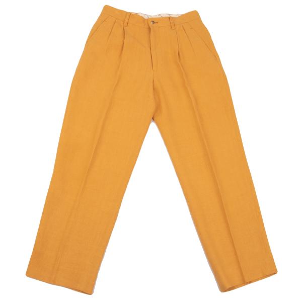 ISSEY MIYAKE MEN Linen Two-Tuck Pants Mustard Size M