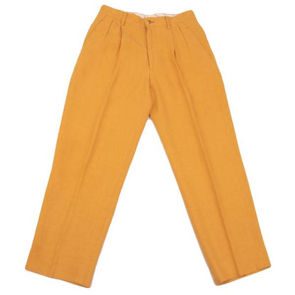 ISSEY MIYAKE MEN Linen Two-Tuck Pants Mustard Size M