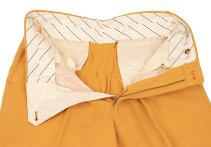 ISSEY MIYAKE MEN Linen Two-Tuck Pants Mustard Size M