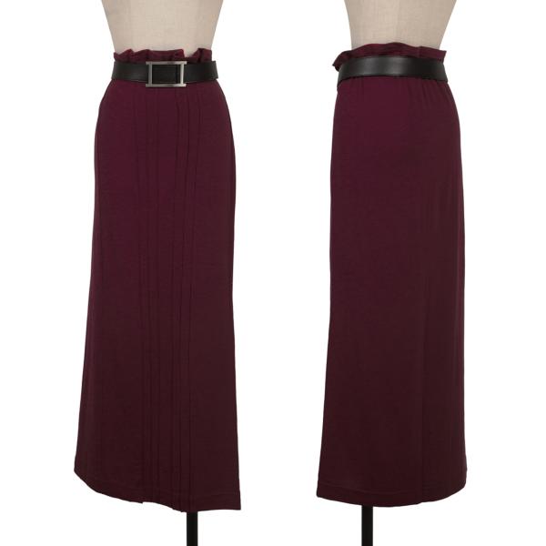 COMME des GARCONS Wool Stretch Pintuck Skirt Red Size M