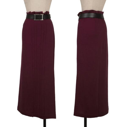 COMME des GARCONS Wool Stretch Pintuck Skirt Red Size M
