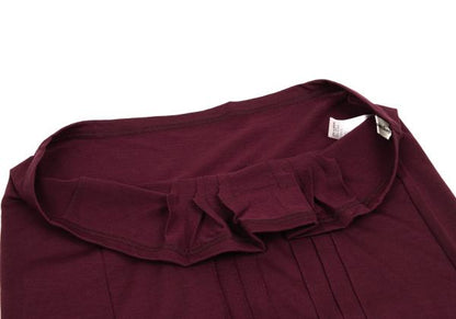 COMME des GARCONS Wool Stretch Pintuck Skirt Red Size M
