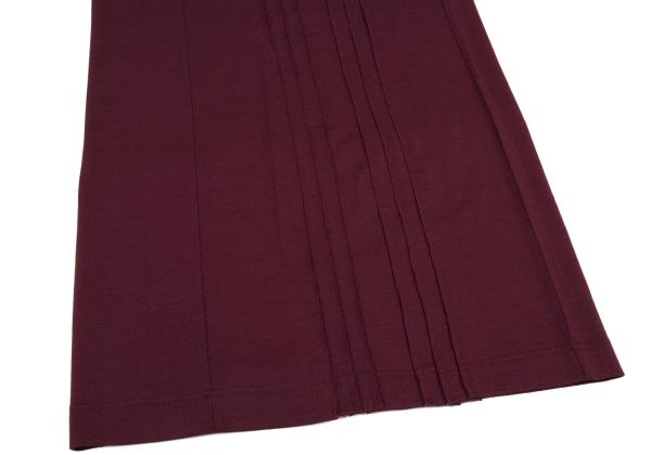 COMME des GARCONS Wool Stretch Pintuck Skirt Red Size M
