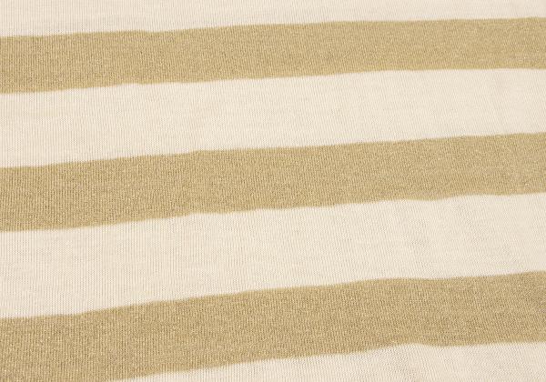 ZUCCA Rayon Glitter Border Sweater Light Beige Size M