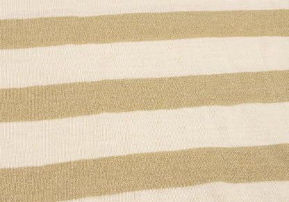 ZUCCA Rayon Glitter Border Sweater Light Beige Size M