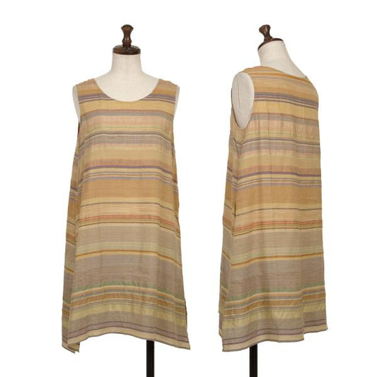JURGEN LEHL Silk Blend Cotton Multi Tunic Yellow Blouse Size M