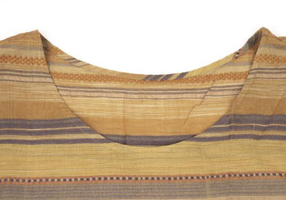 JURGEN LEHL Silk Blend Cotton Multi Tunic Yellow Blouse Size M