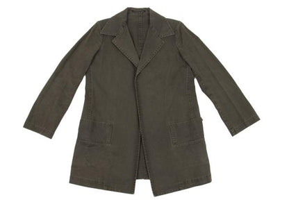 Y's Dyed Cotton Buttonless Jacket Khaki Size 1
