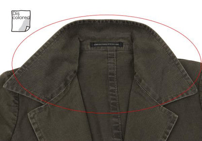 Y's Dyed Cotton Buttonless Jacket Khaki Size 1