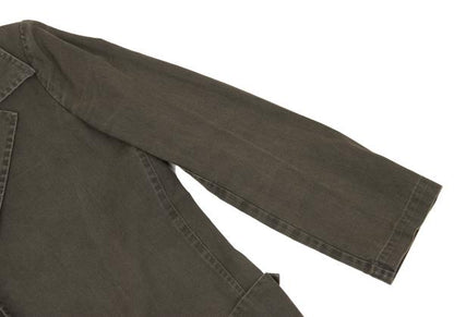 Y's Dyed Cotton Buttonless Jacket Khaki Size 1