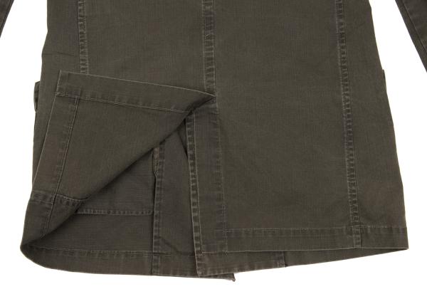 Y's Dyed Cotton Buttonless Jacket Khaki Size 1