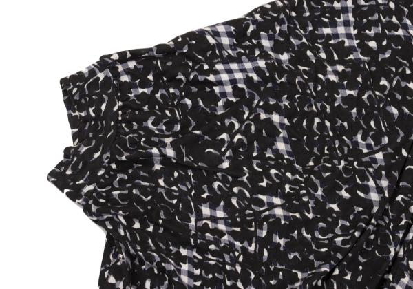 Y's Gingham Check Print Dolman Cardigan Black Size 1