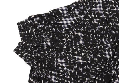 Y's Gingham Check Print Dolman Cardigan Black Size 1