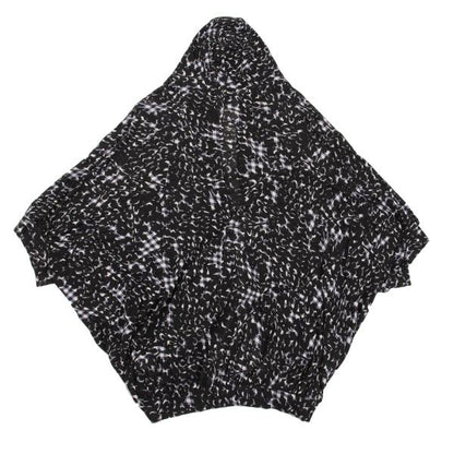 Y's Gingham Check Print Dolman Cardigan Black Size 1