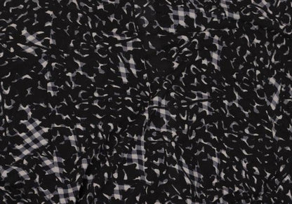 Y's Gingham Check Print Dolman Cardigan Black Size 1