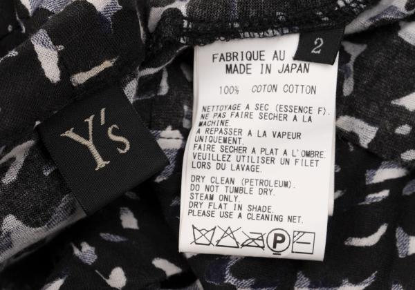 Y's Gingham Check Print Dolman Cardigan Black Size 1