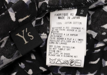 Y's Gingham Check Print Dolman Cardigan Black Size 1