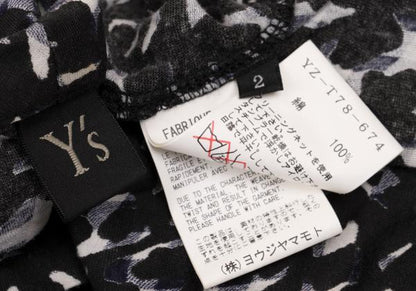 Y's Gingham Check Print Dolman Cardigan Black Size 1