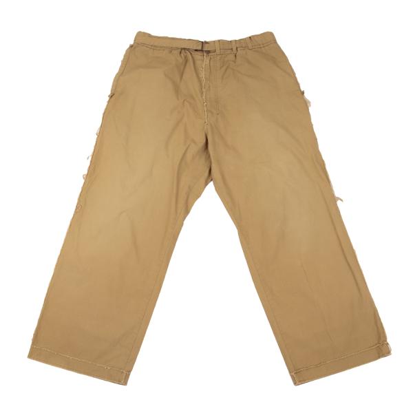 Yohji Yamamoto POUR HOMME Cotton Raw Edge Pants Beige Size 4