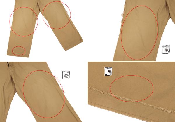 Yohji Yamamoto POUR HOMME Cotton Raw Edge Pants Beige Size 4