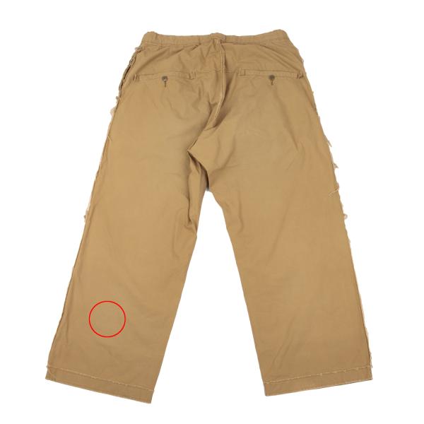 Yohji Yamamoto POUR HOMME Cotton Raw Edge Pants Beige Size 4