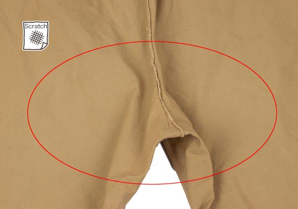 Yohji Yamamoto POUR HOMME Cotton Raw Edge Pants Beige Size 4